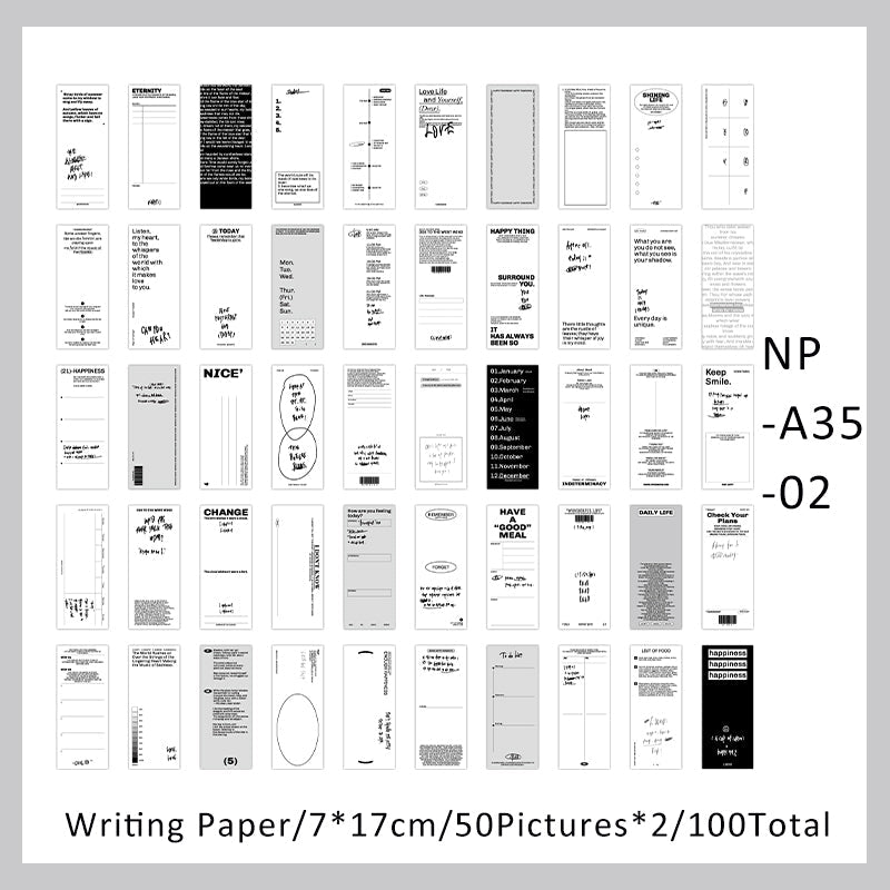 100PCS Daily Miss Series note paper