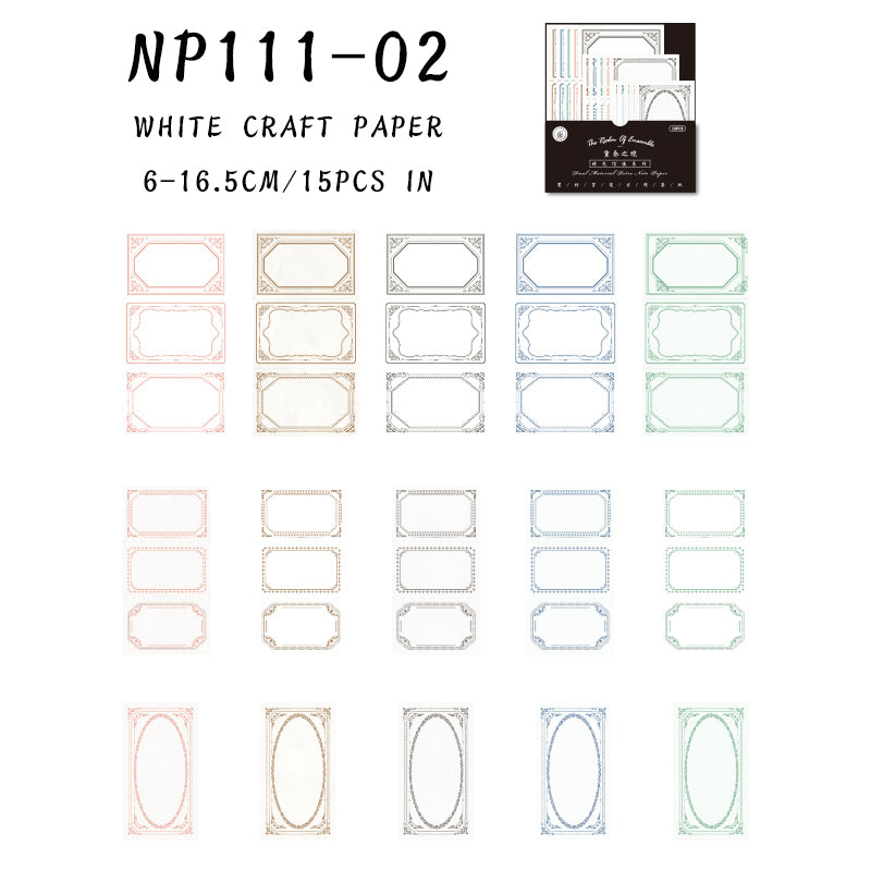 15PCS Time Messenger Series note paper