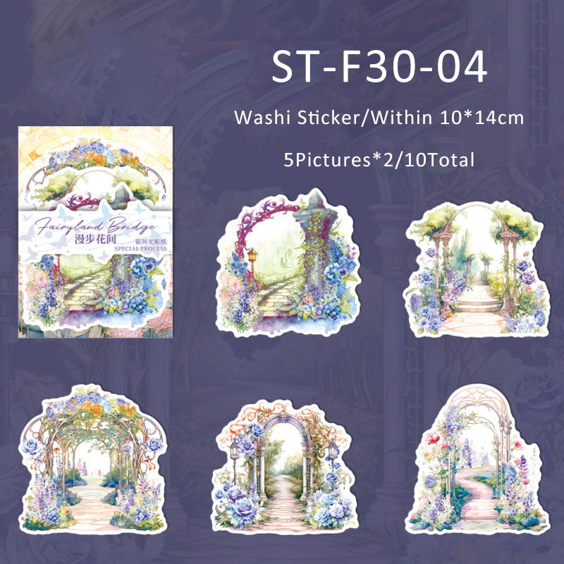 10PCS Fairyland Bridge series sticker