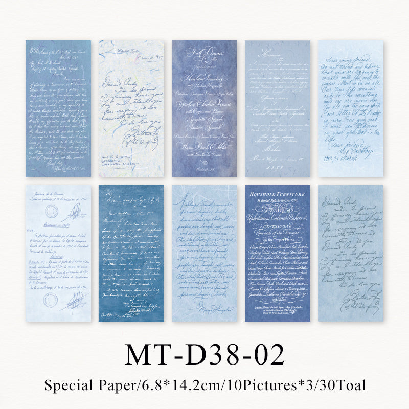 30PCS Tender Monologue series material paper