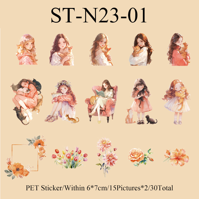 30PCS Variety of girls series sticker