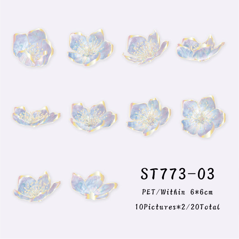 20PCS Stay in the Sea of Flowers series sticker