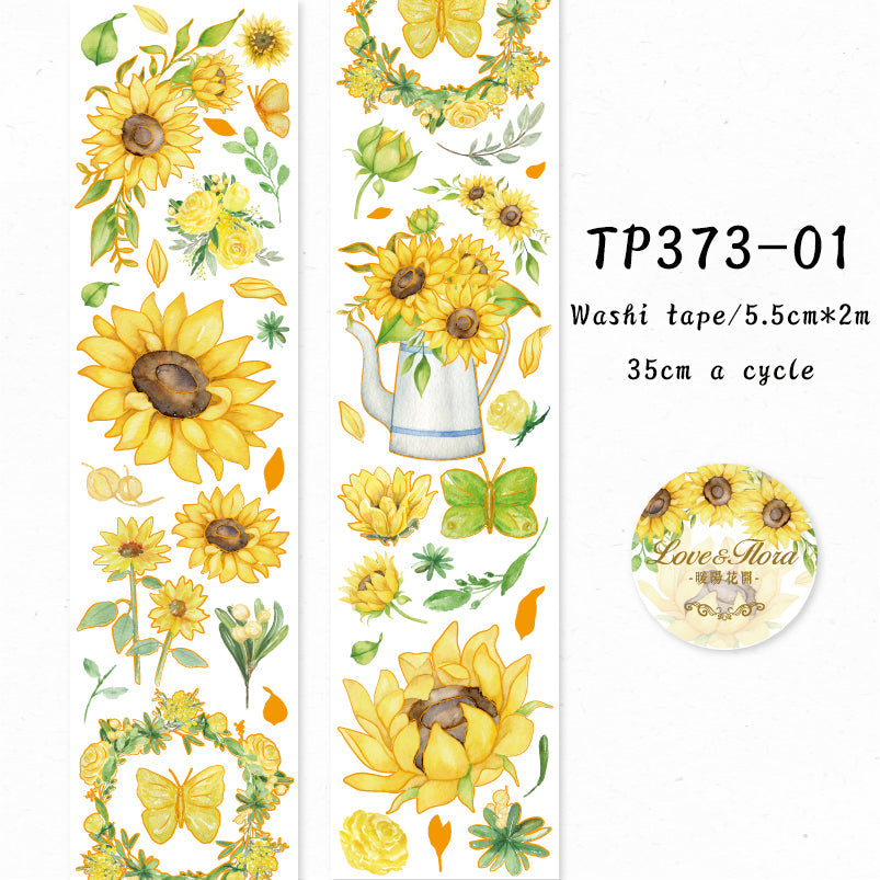 1PCS Embrace a sea of flowers series washi tape