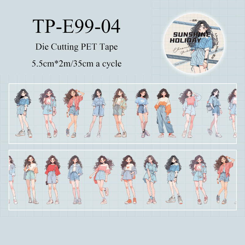 Time shallow language series Die Cutting PET Tape