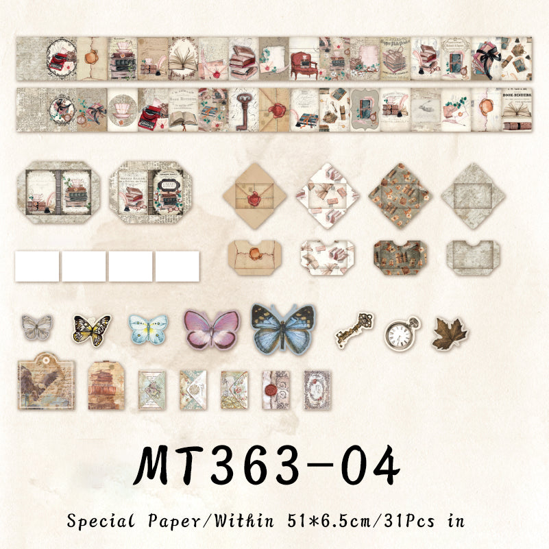 31PCS Pocket Times series material paper