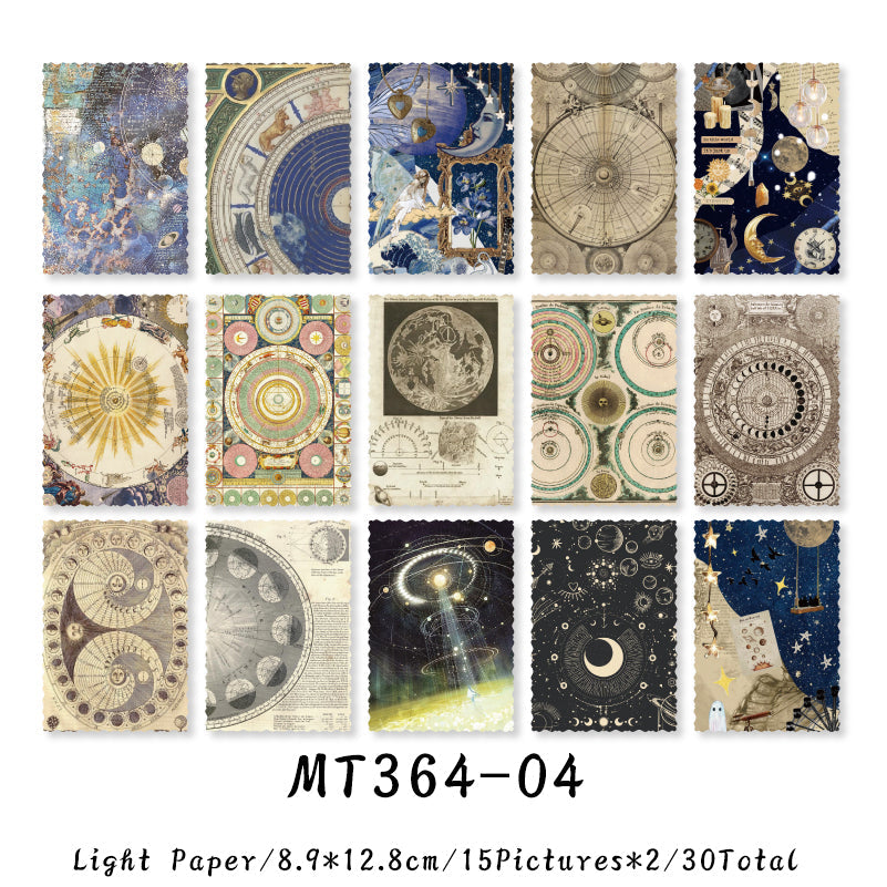 30PCS Twilight and poetry series material paper