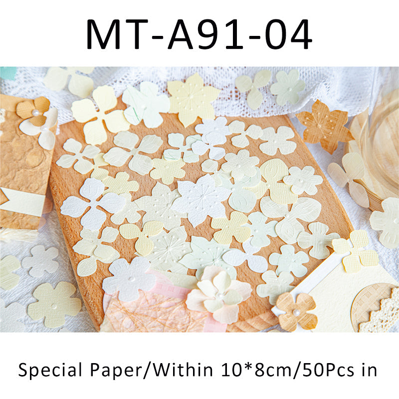 50PCS Berlin Flower series material paper