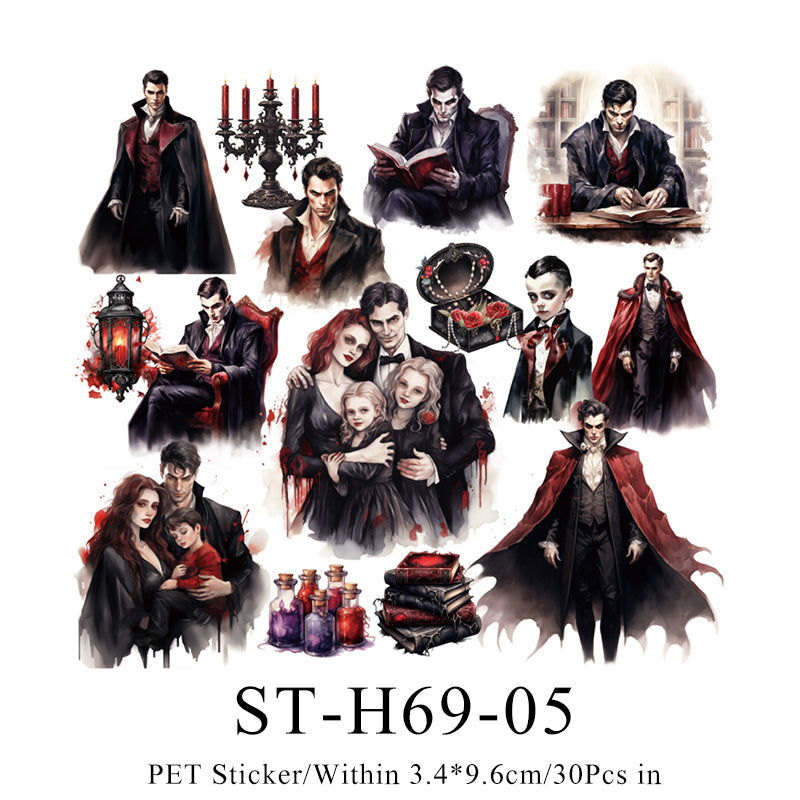 30PCS The Gothic vampire series sticker