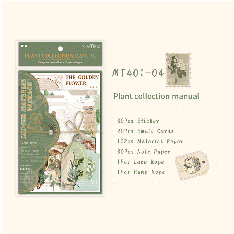 90PCS Vintage narrative series material paper