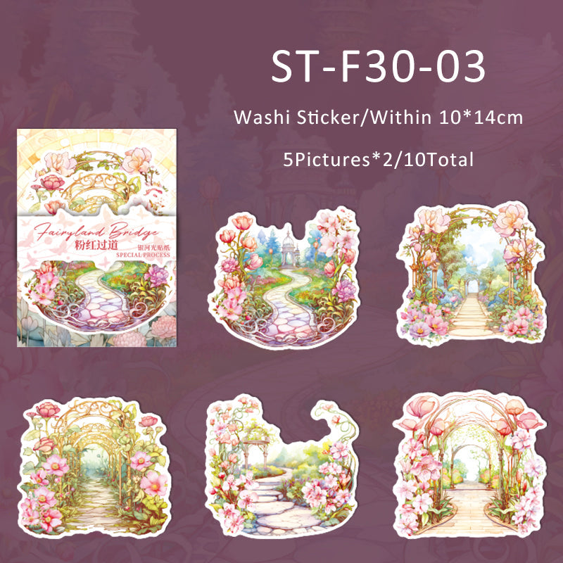 10PCS Fairyland Bridge series sticker