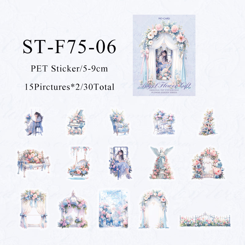 30PCS Flower Garden series sticker