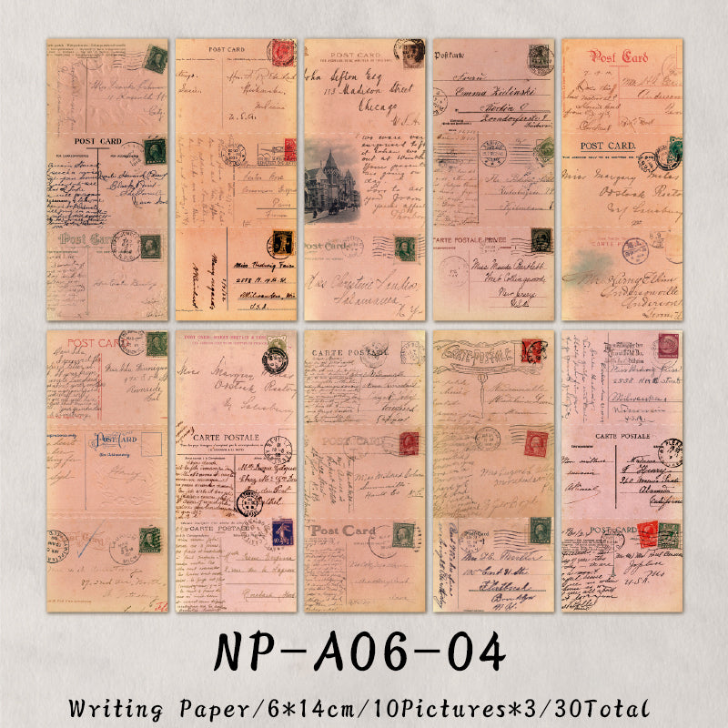 30PCS Recall weekly series note paper