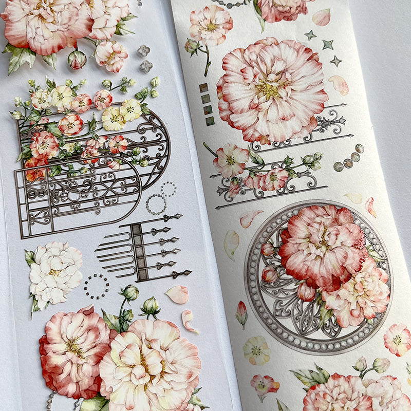 6cm*100cm Hibiscus blossoms Washi/PET Tape