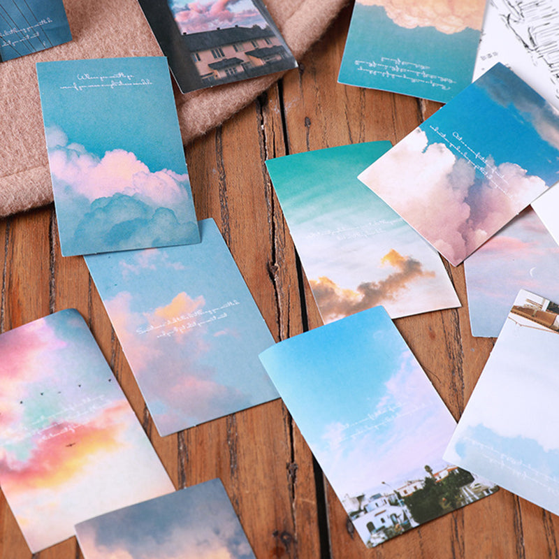 30Pcs Moon cloud wind series sticker