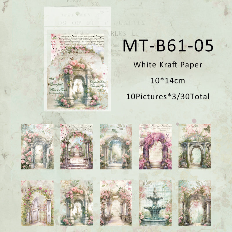 30PCS Vintage Memory Series Material paper