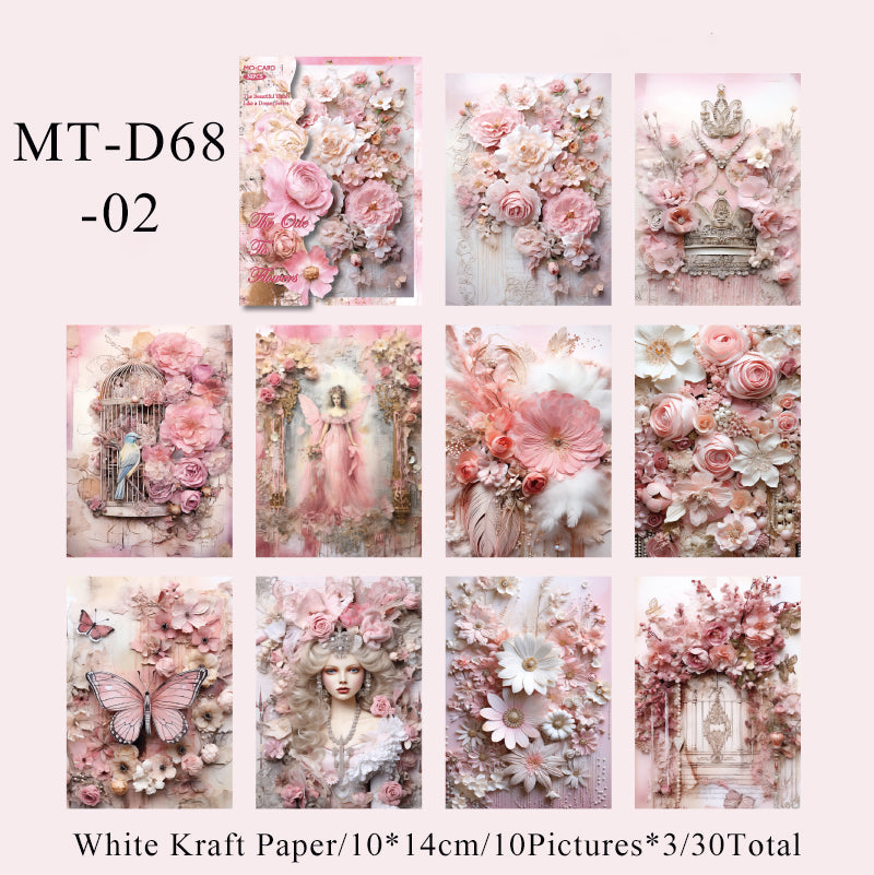 30PCS The beautiful time like a dream series material paper