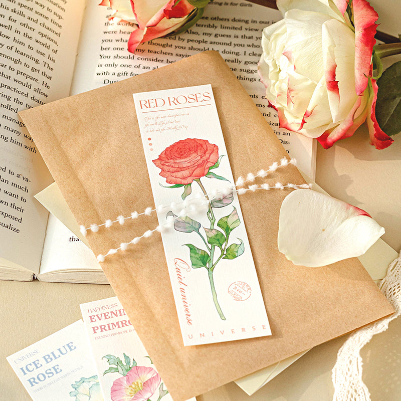 20PCS Flower Painting series bookmark