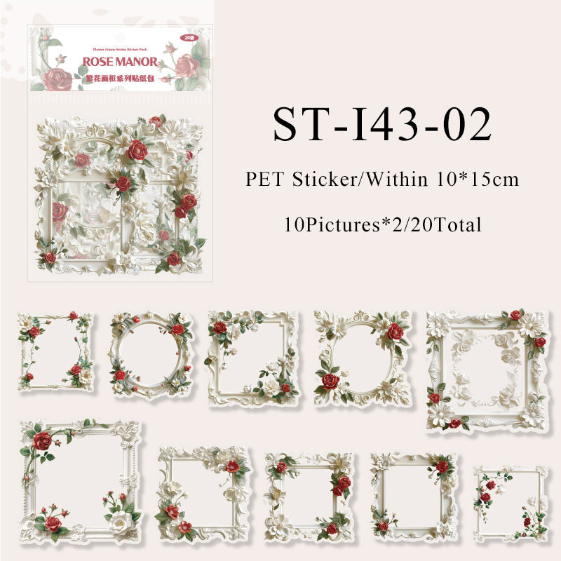 20PCS Flower frame series sticker