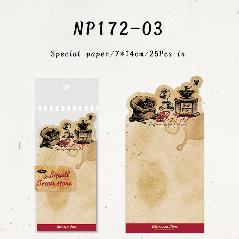 25PCS Small Town Store Series note paper