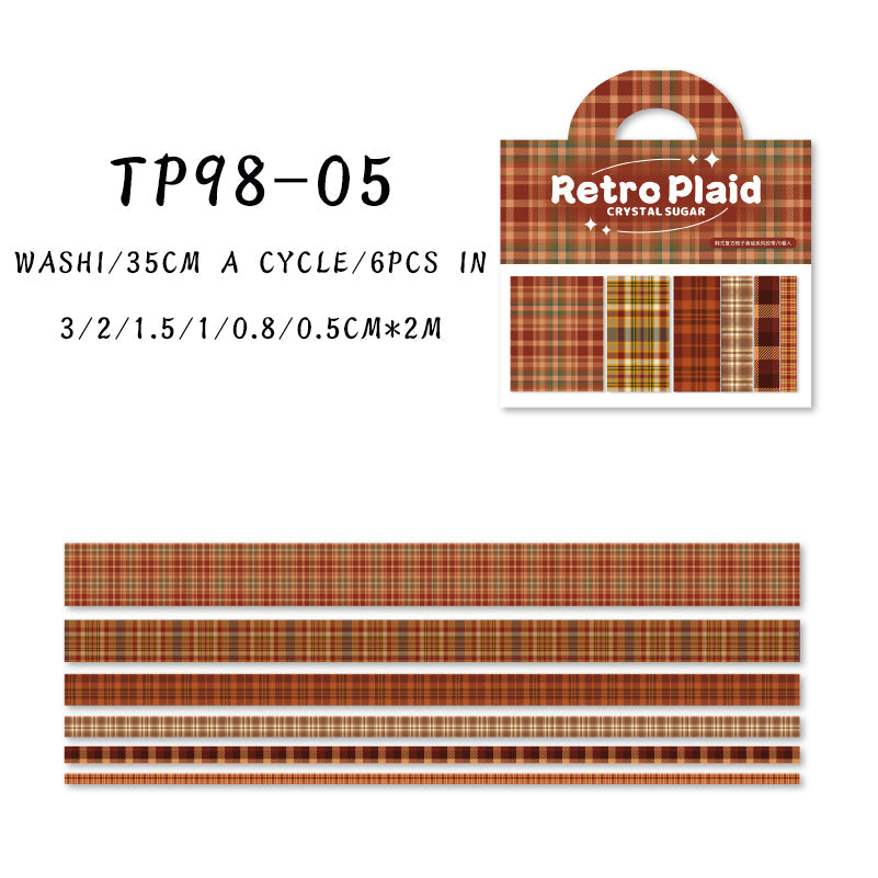 Vintage plaid series washi tape