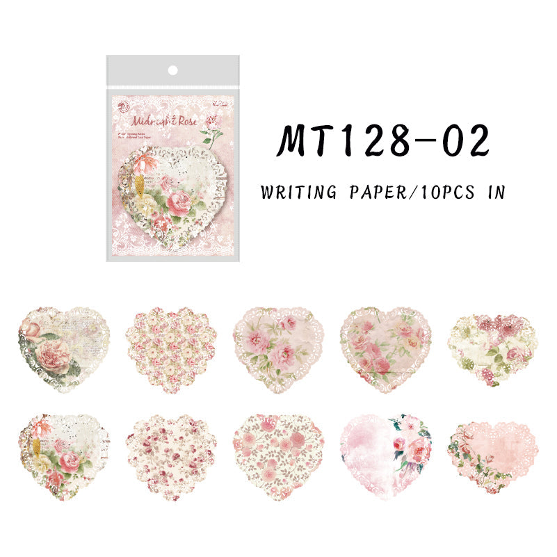 10PCS Flower opening series material paper