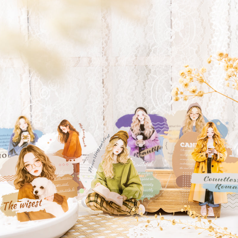 10PCS Gentle girl series sticker