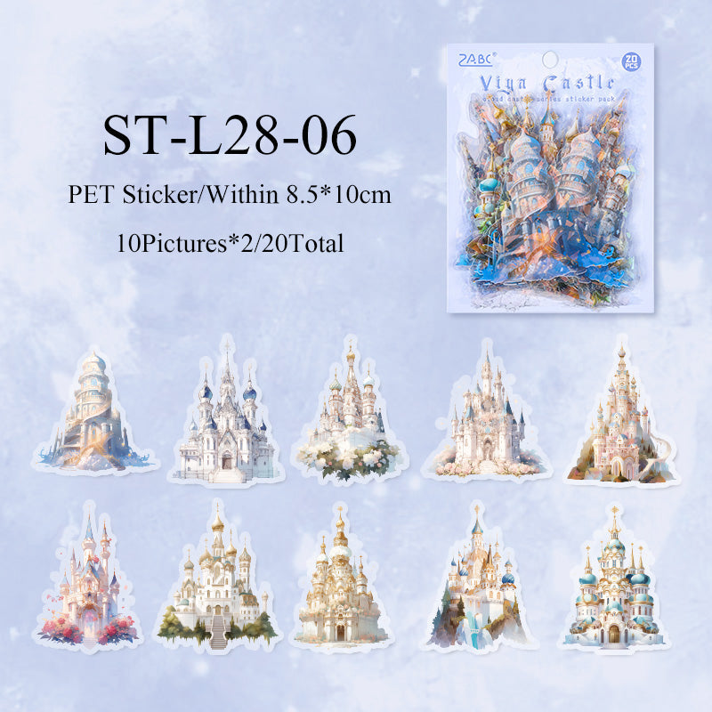 20PCS Castle on Clouds series sticker