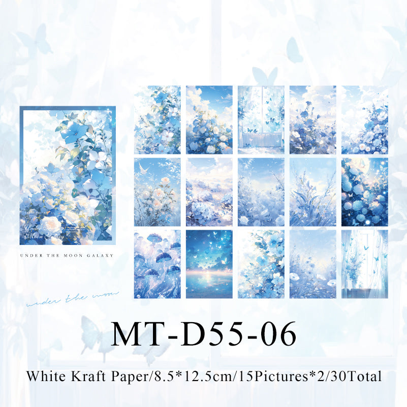 30PCS Dream to flower land series material paper