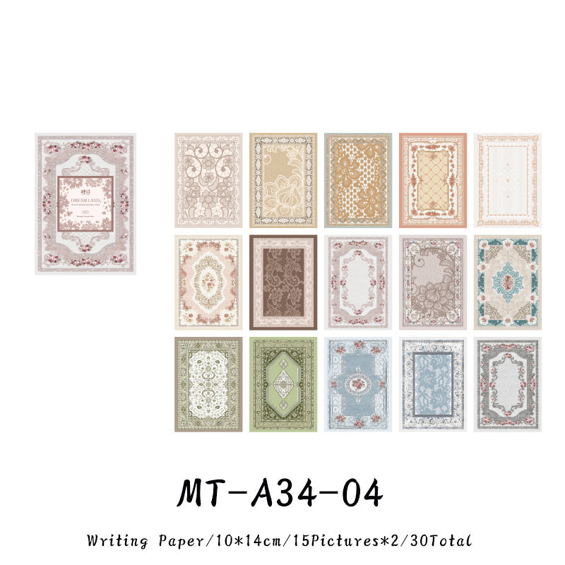 30PCS Baroque Kingdom series material paper