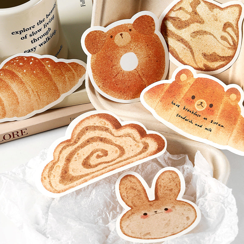 30PCS Bread today series note paper