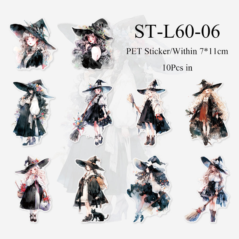 10PCS Witch's Tales series sticker