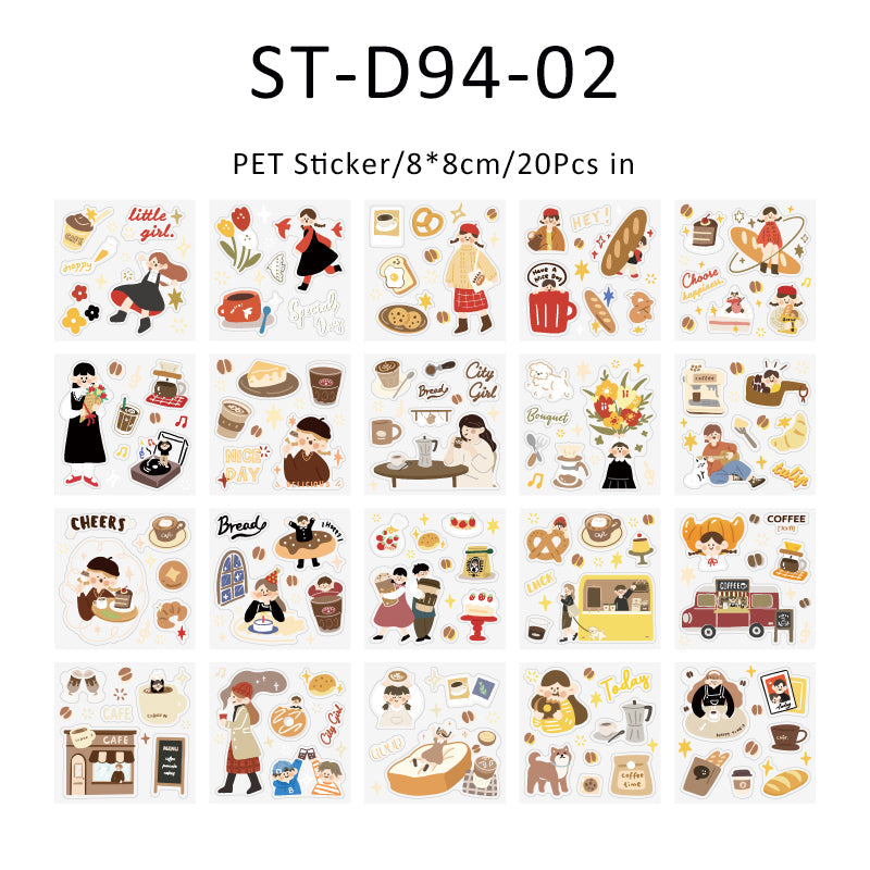 20PCS Cozy little time series sticker