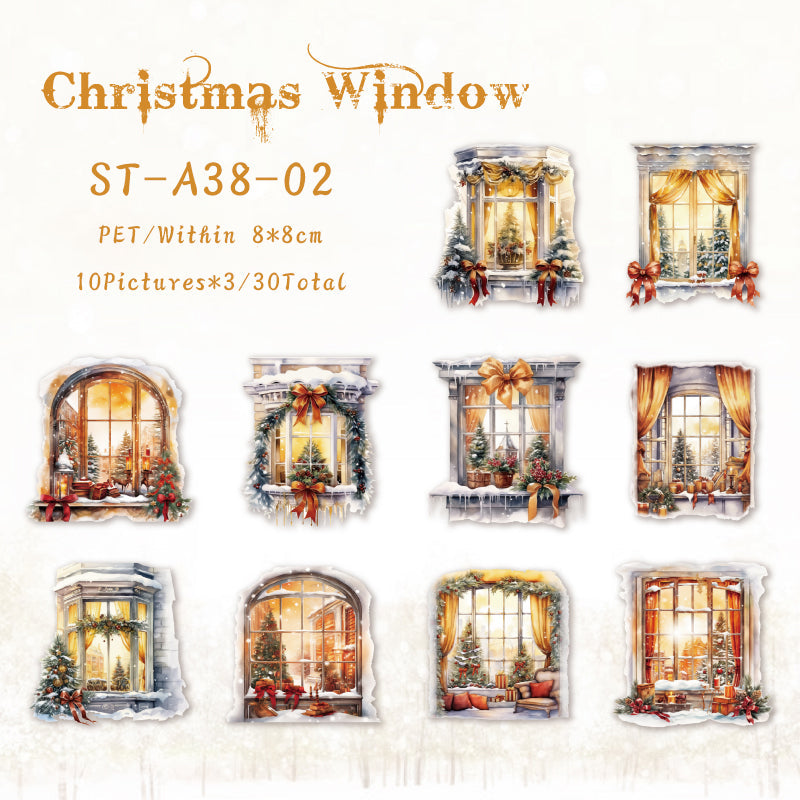 30PCS Christmas Window series sticker