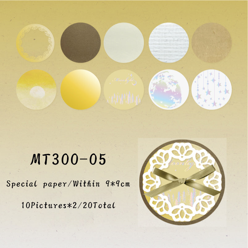 20PCS Pick a sunset series material paper