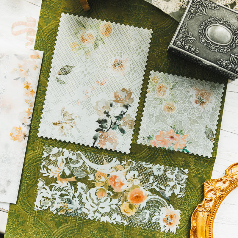 20PCS Half dream lace series material paper