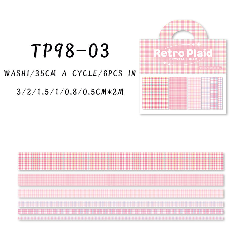 Vintage plaid series washi tape