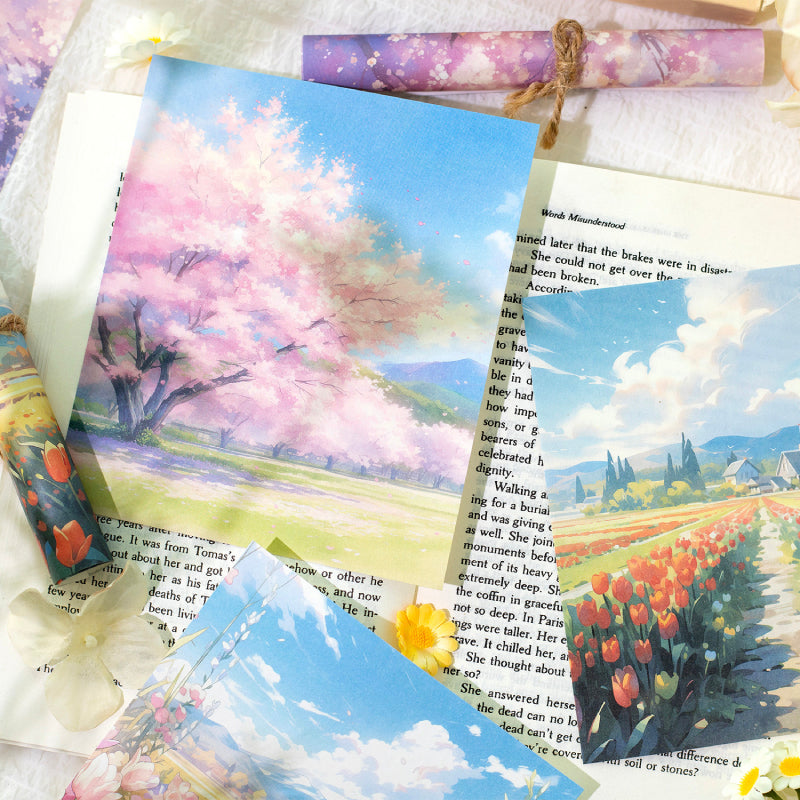 30PCS Good Weather Series material paper