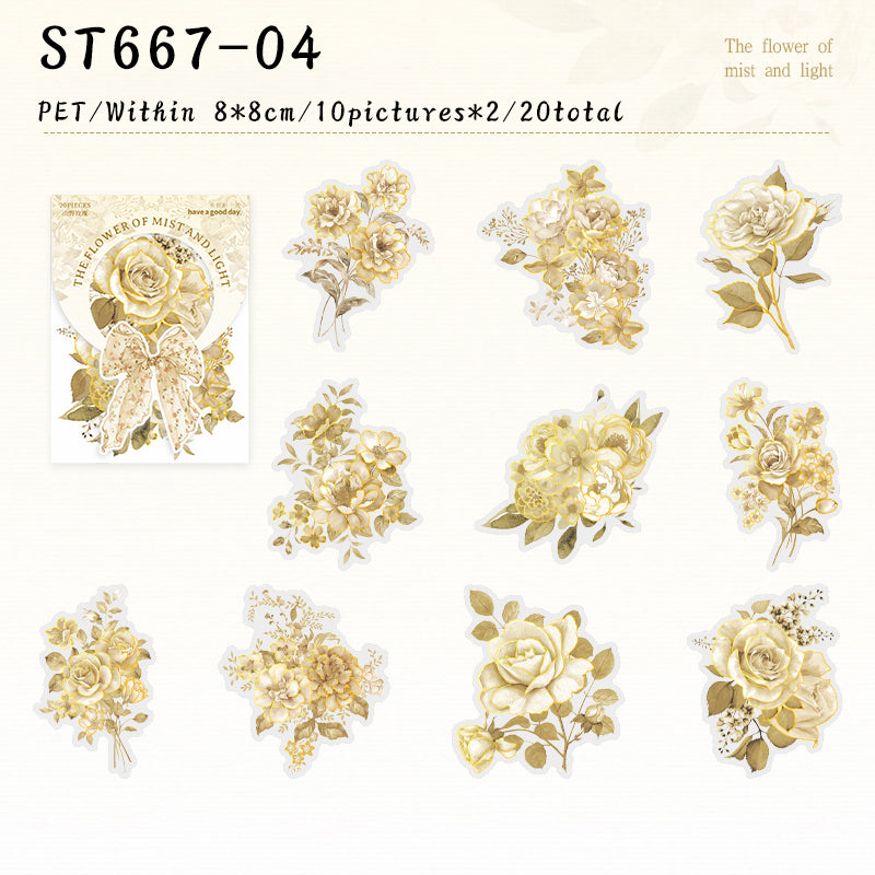 20PCS Flower of Mist and Light series sticker