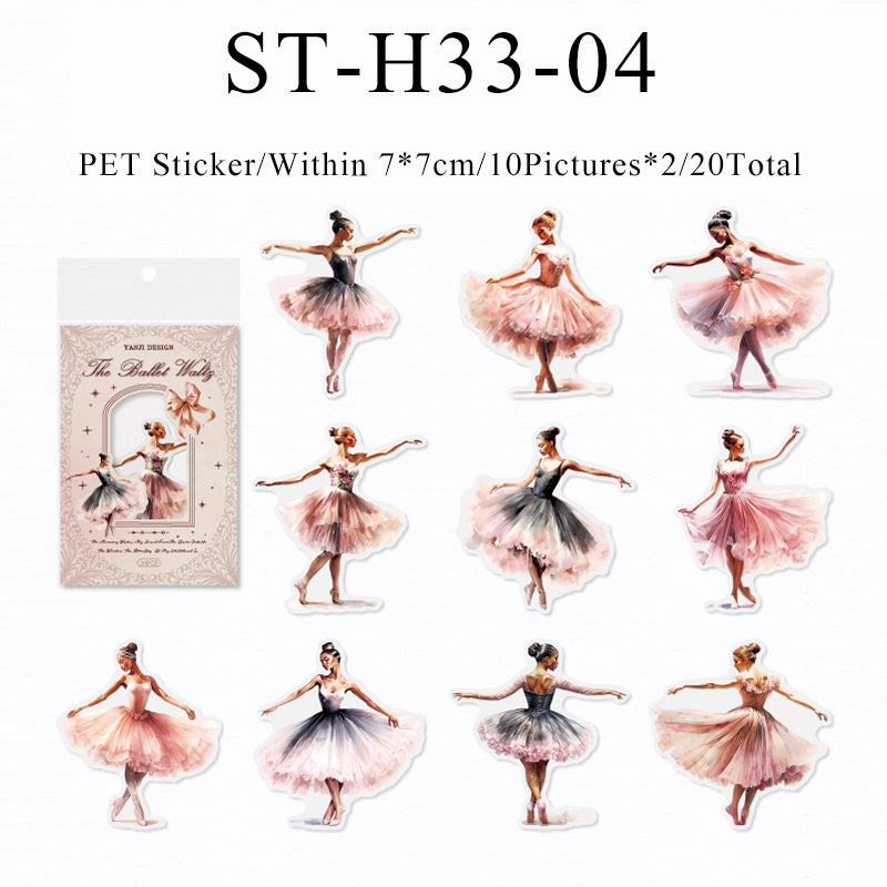 20PCS Ballet Waltz series sticker