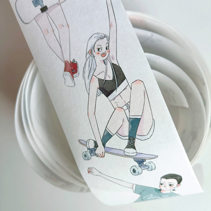 5cm*150cm Skater girl Washi/PET Tape