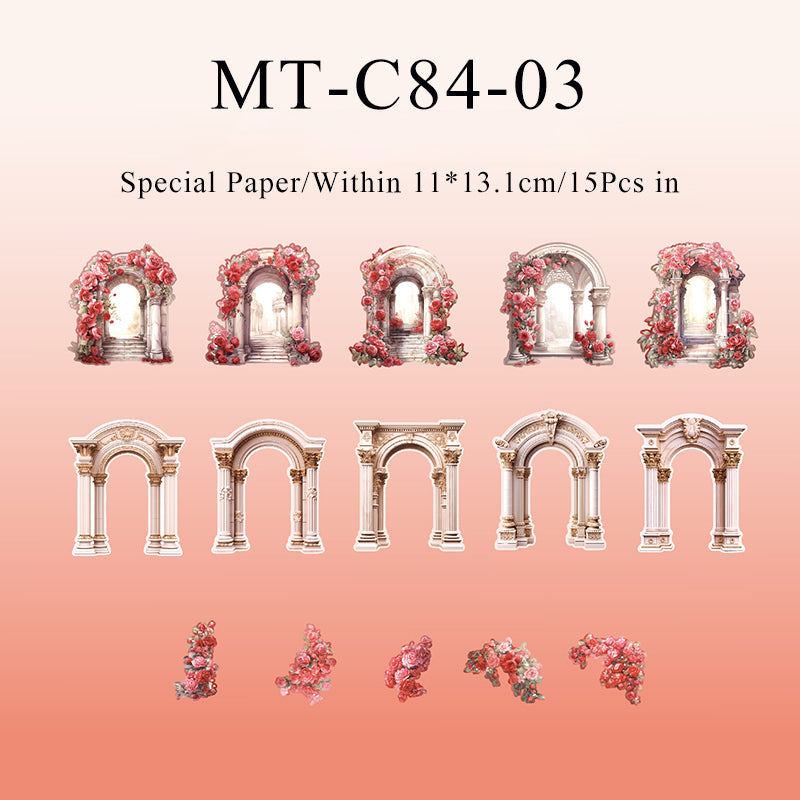 15PCS Secret Garden series material paper