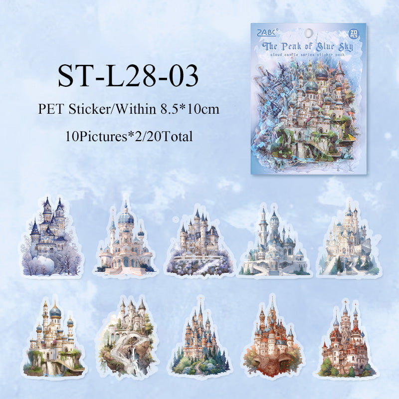 20PCS Castle on Clouds series sticker