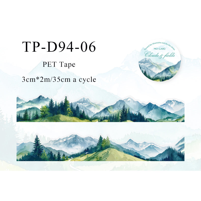 To the mountains and the sea series PET Tape