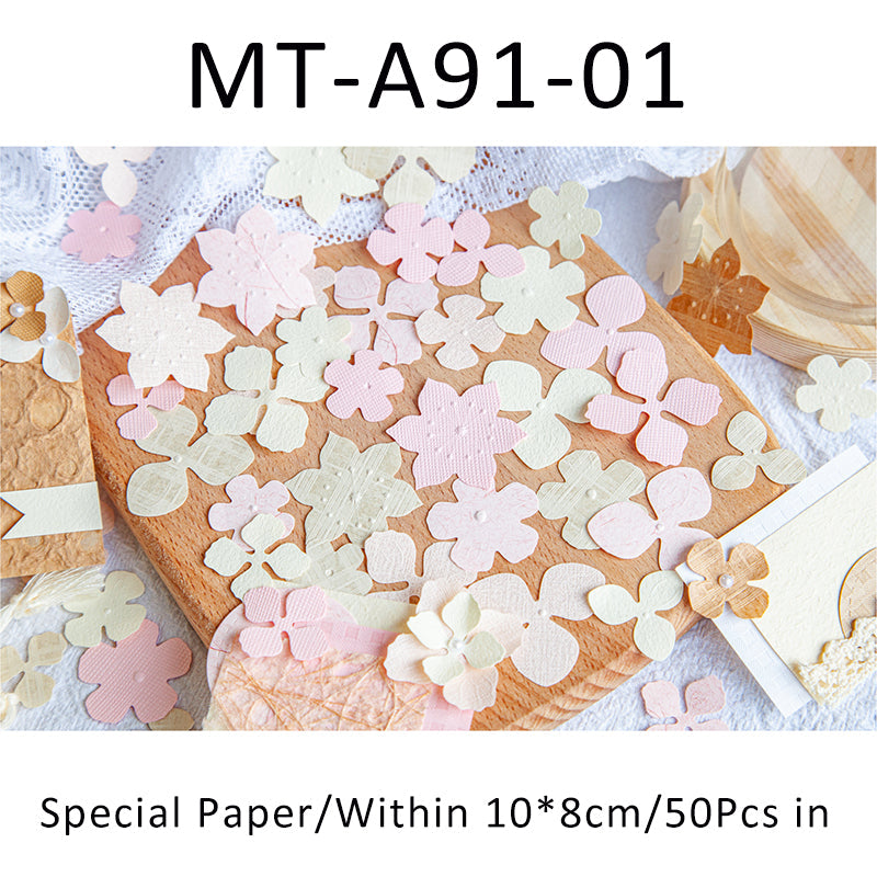 50PCS Berlin Flower series material paper