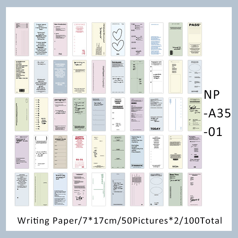 100PCS Daily Miss Series note paper