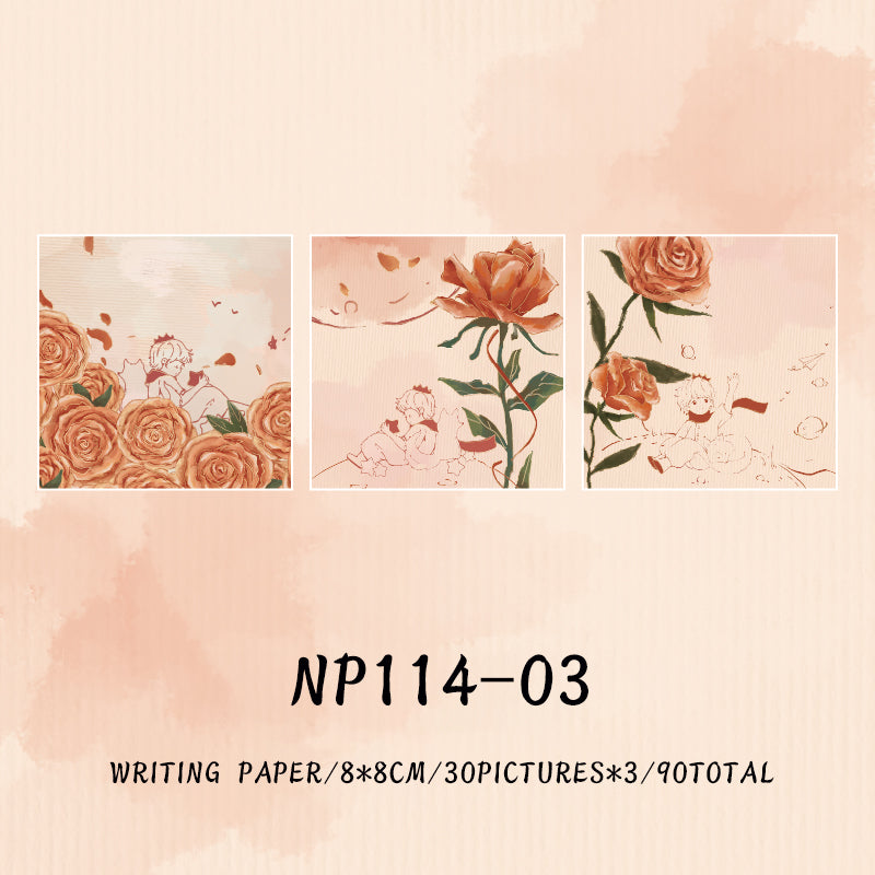 90PCS Rose metaphor series note paper