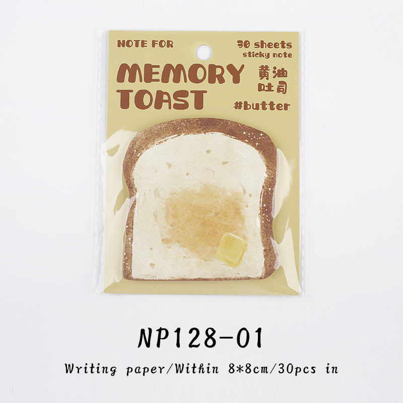 30PCS Memory bread series note paper