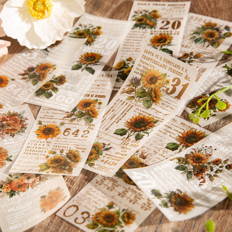 30PCS Flower rhyme manuscript series sticker