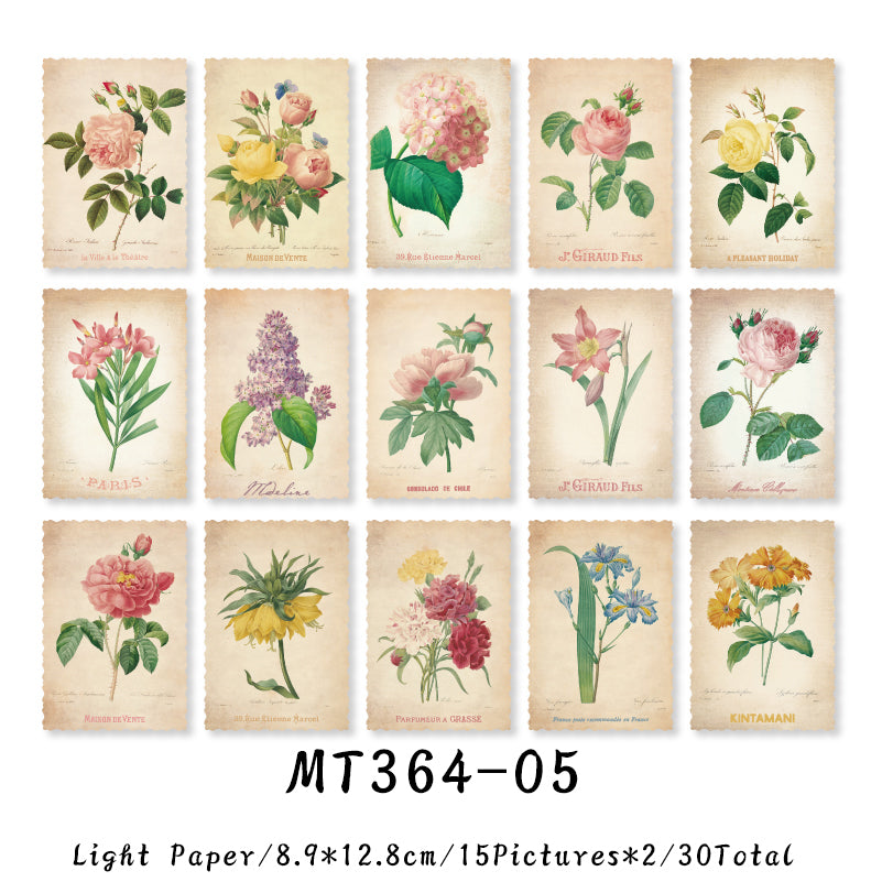 30PCS Twilight and poetry series material paper