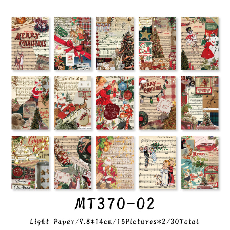 30PCS Christmas album series material paper